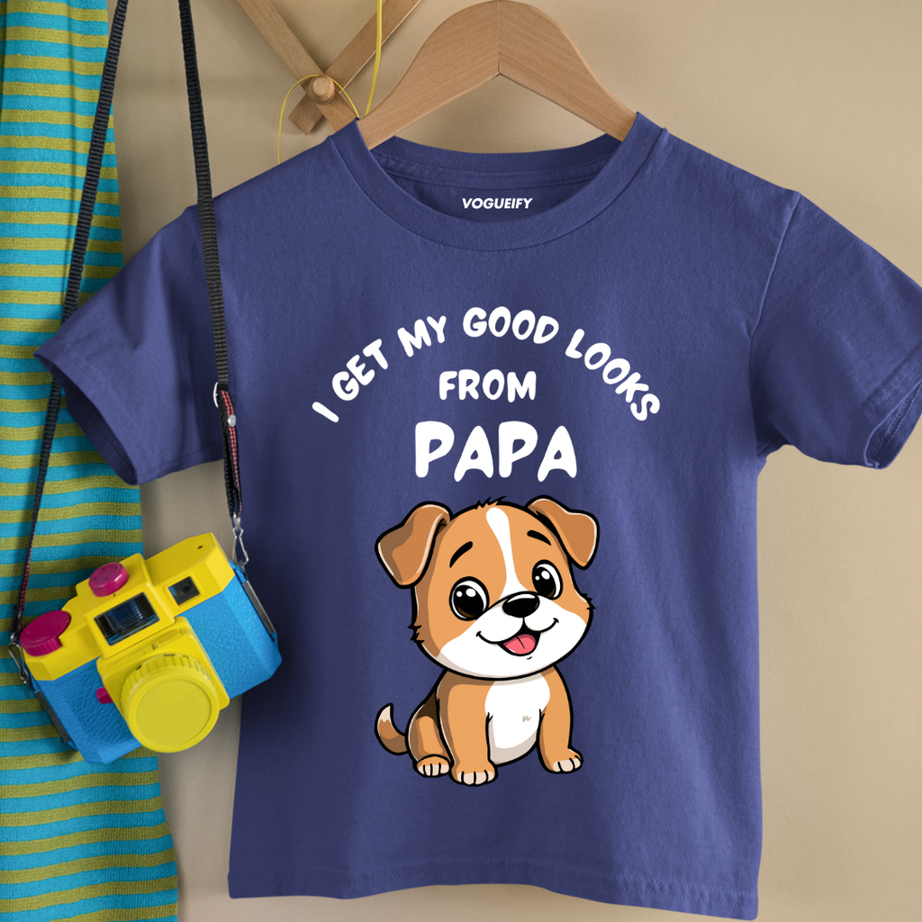 Good Looks From Papa Kids Tee