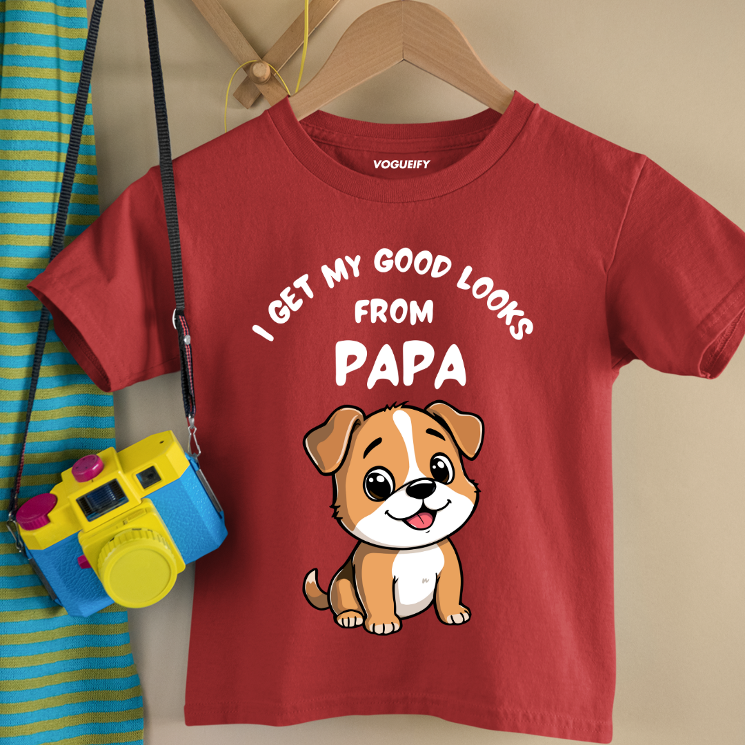 Good Looks From Papa Kids Tee