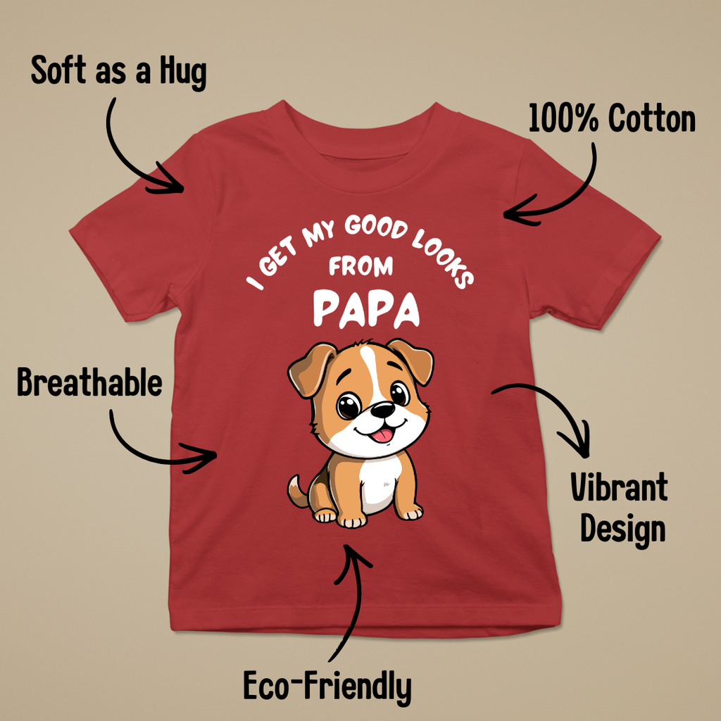 Good Looks From Papa Kids Tee