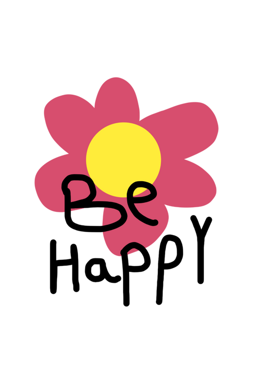 *Be Happy - Unisex Oversized Tee