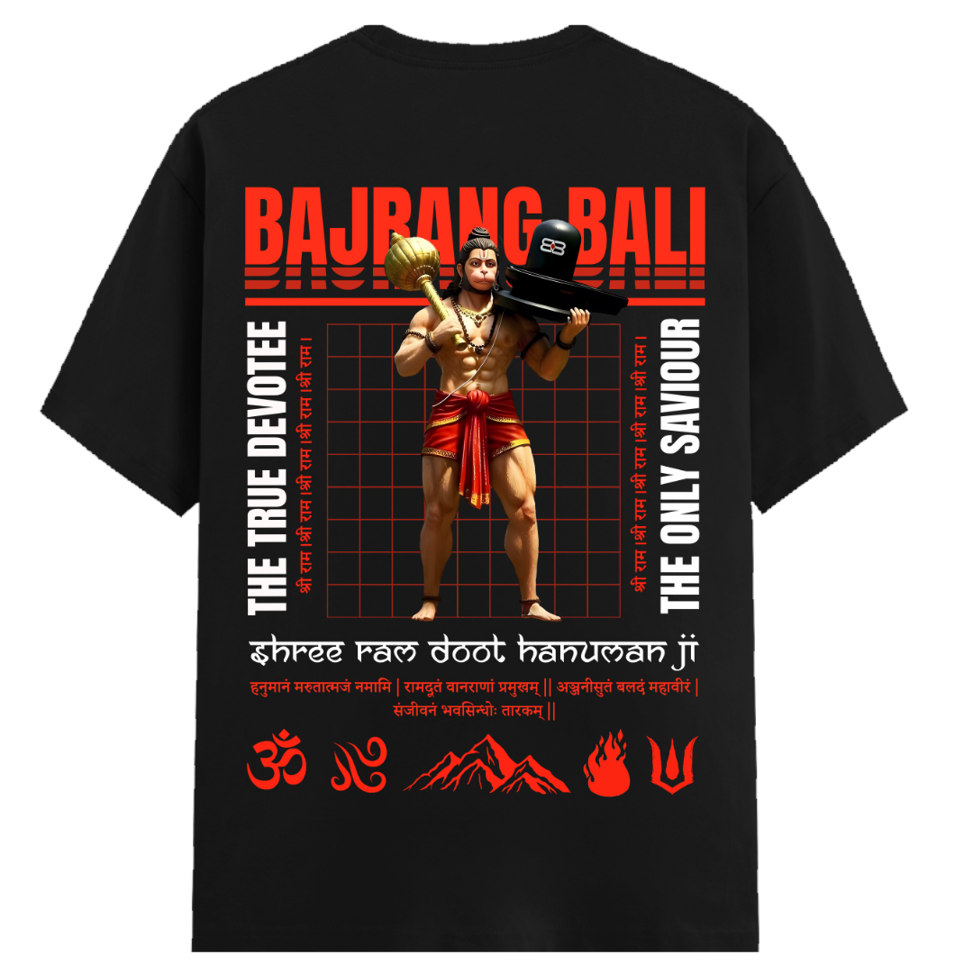 Bajrang Bali Front and Back Regular Fit Unisex Tee