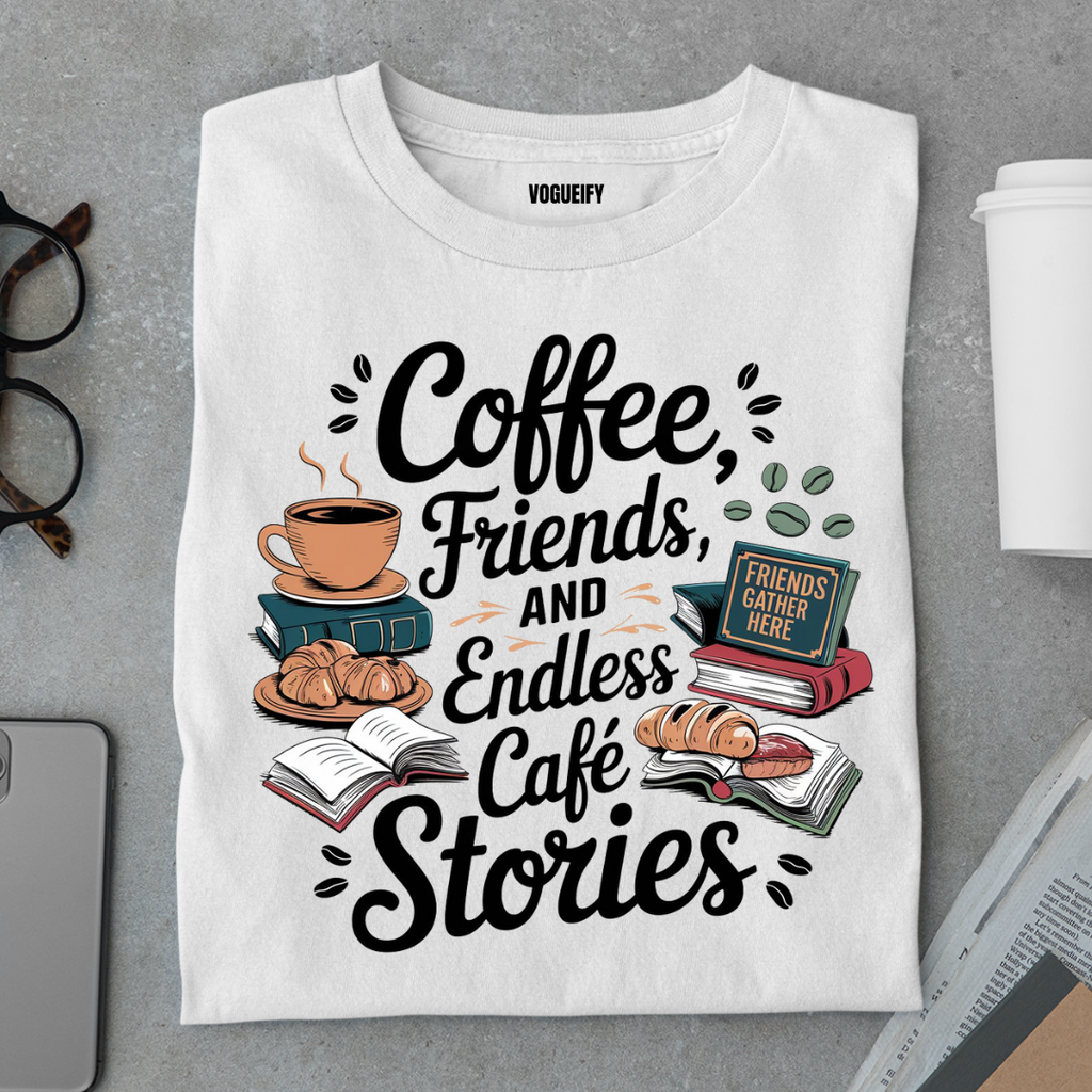 Coffee, Friends and Stories Tee