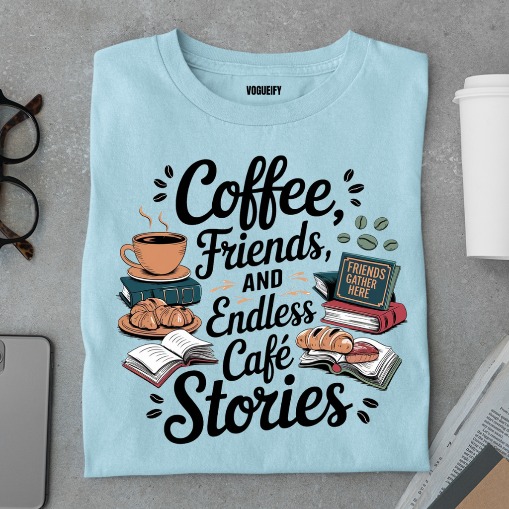 Coffee, Friends and Stories Tee