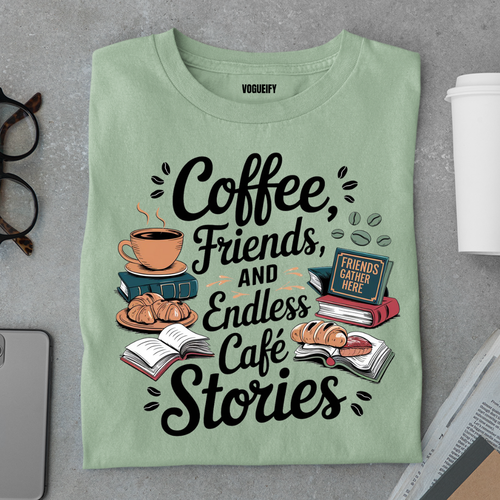 Coffee, Friends and Stories Tee