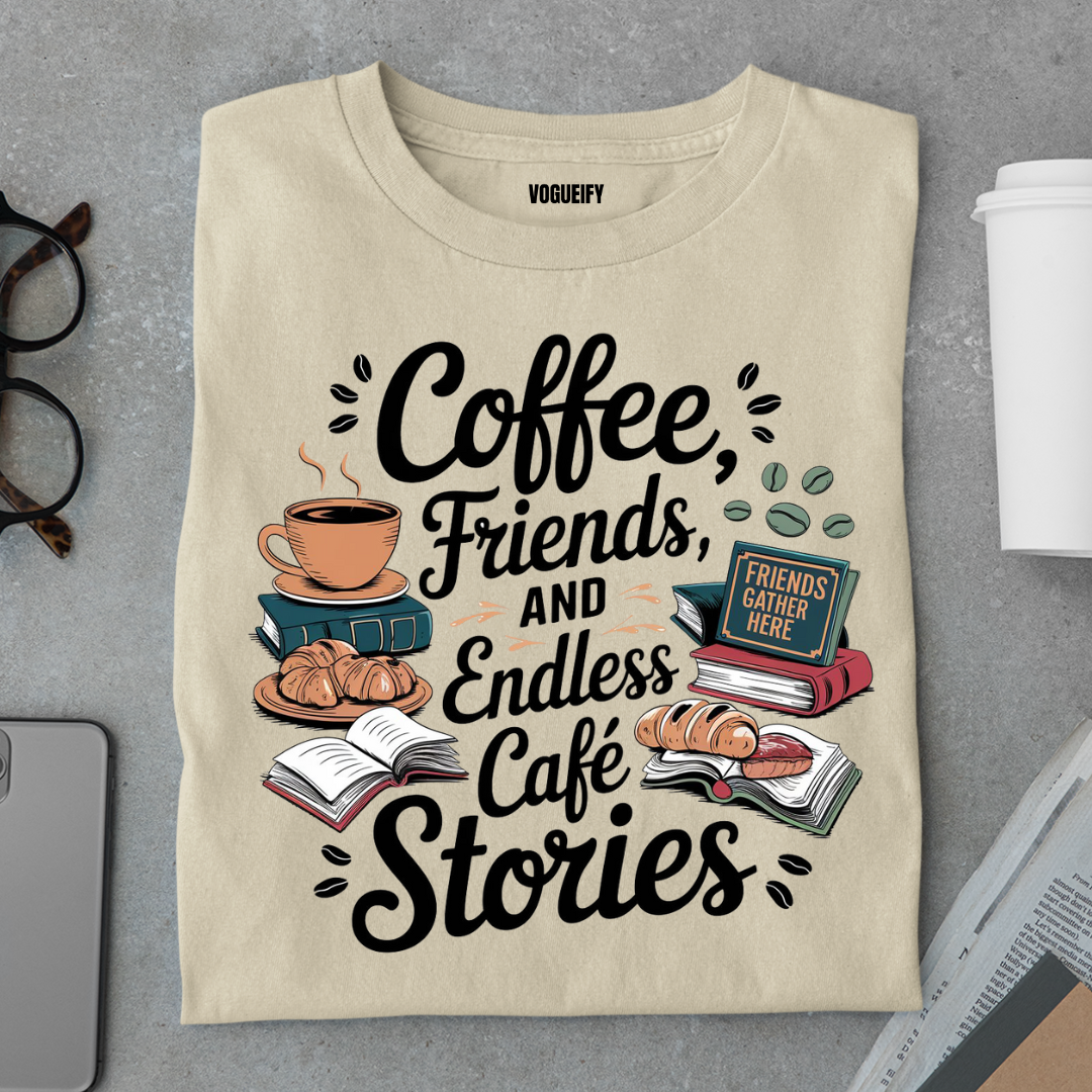 Coffee, Friends and Stories Tee
