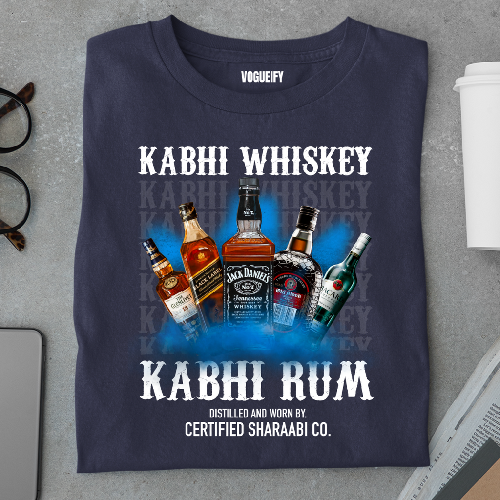 Kabhi Whiskey Kabhi Rum Blue Tee