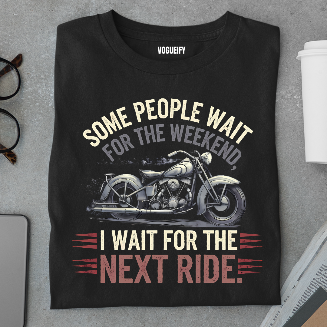 I Wait For Next Bike Ride Regular Fit Unisex Tee