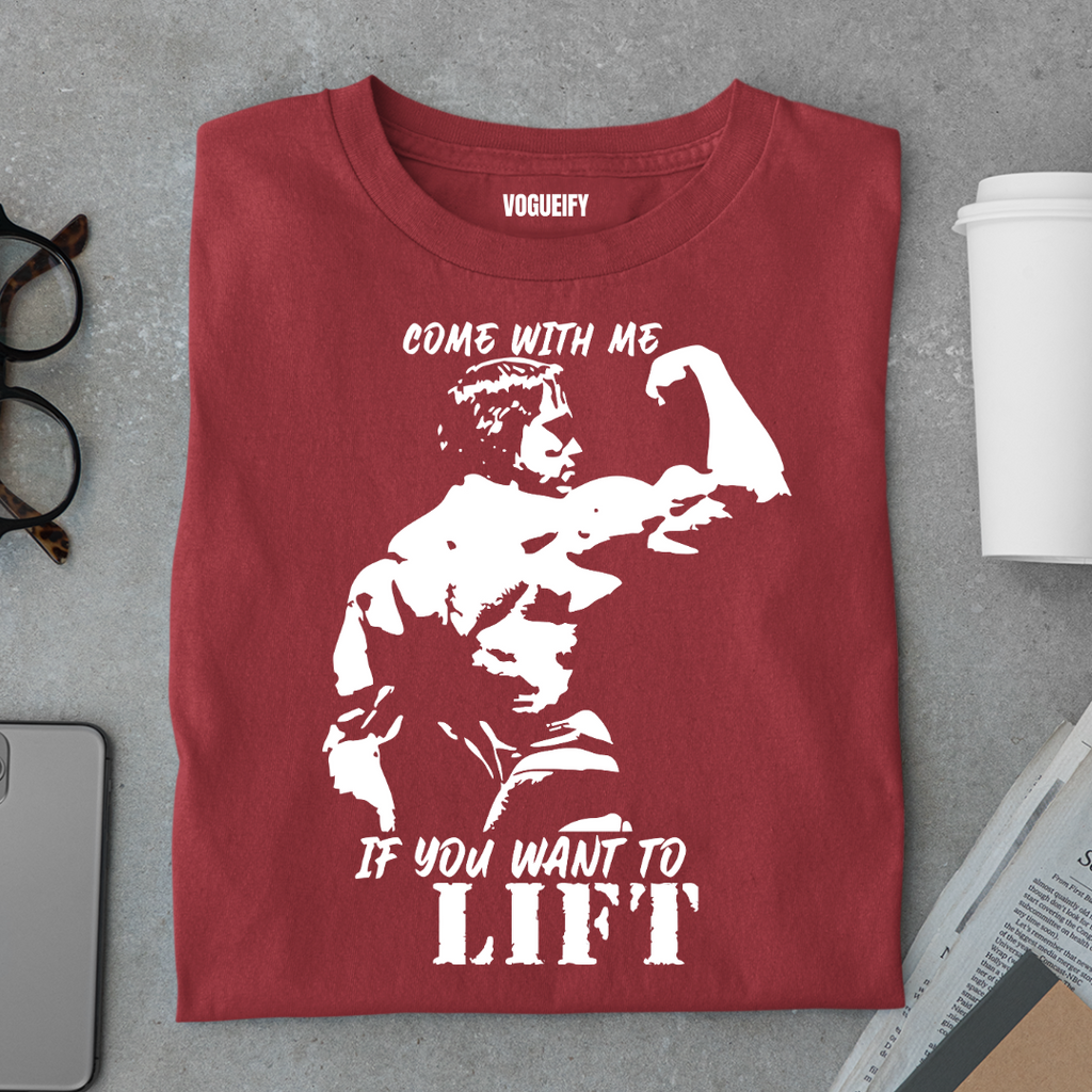 Arnold Come With Me to Lift Tee
