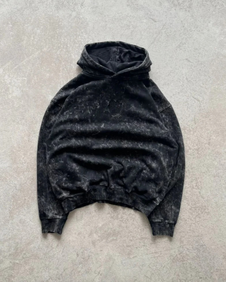 Carbon Black Acid Washed Hoodie