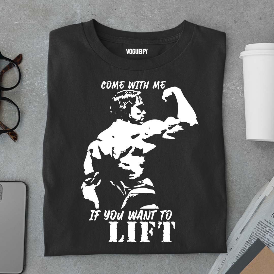 Arnold Come With Me to Lift Tee