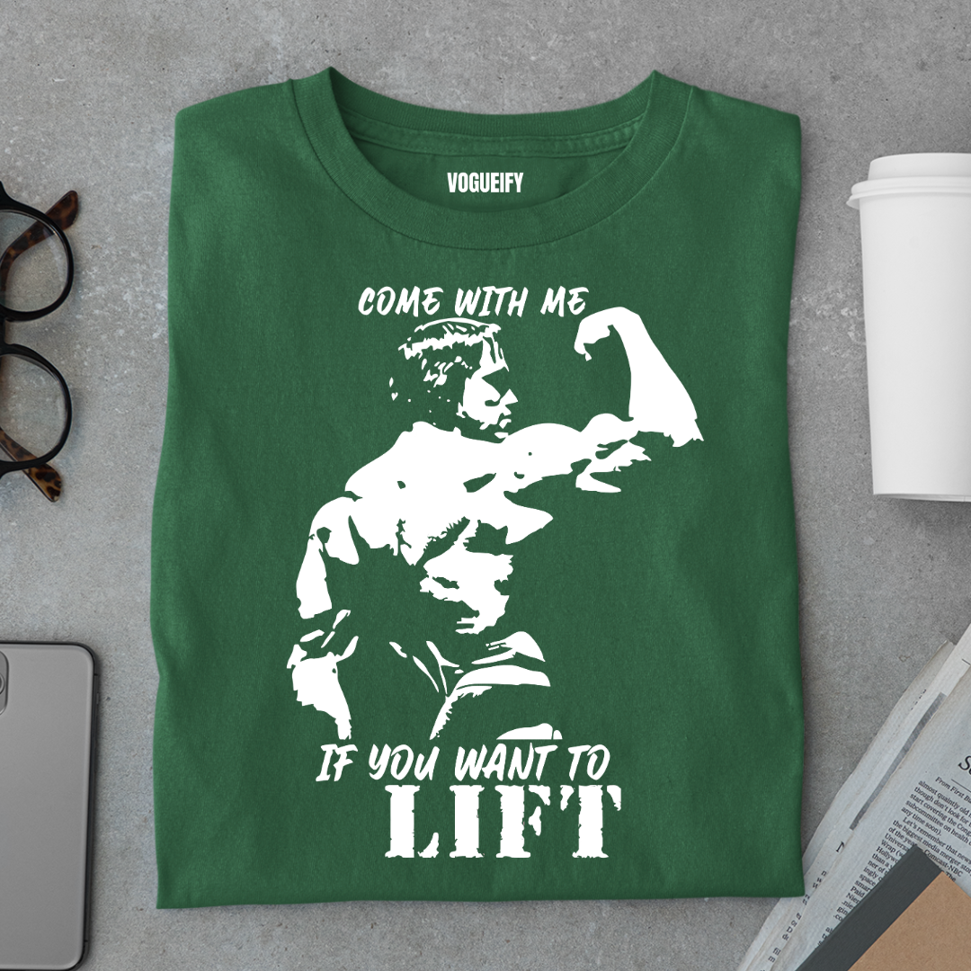 Arnold Come With Me to Lift Tee