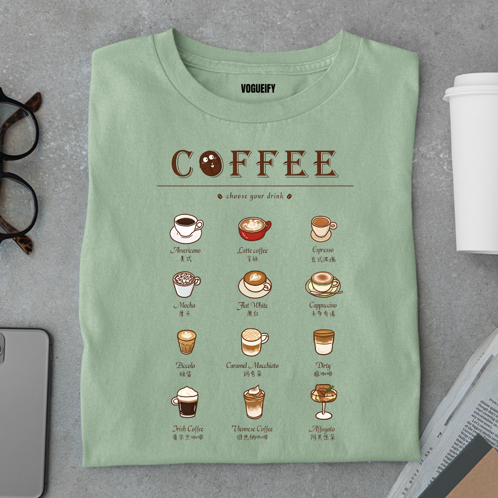 Coffee Types Tee