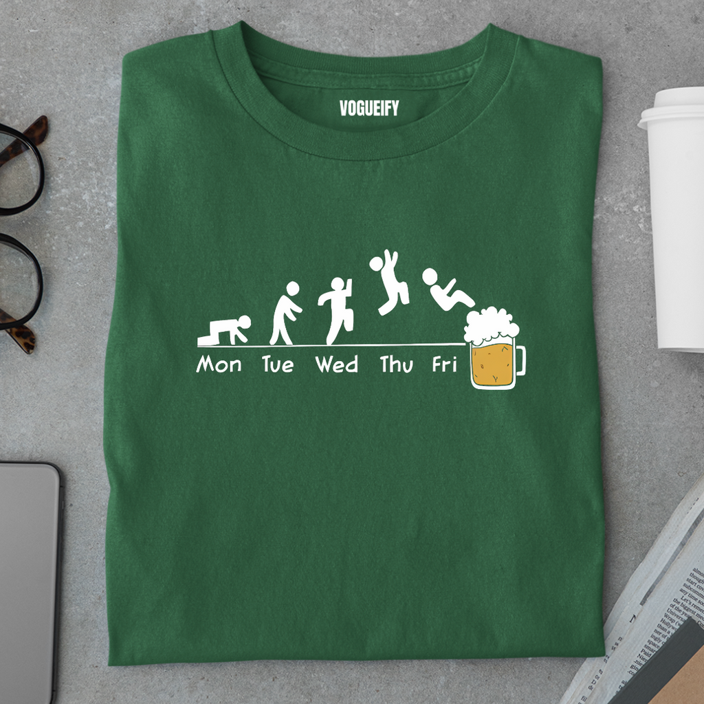 Jumping Into the Weekend Like Regular Fit Unisex Tee