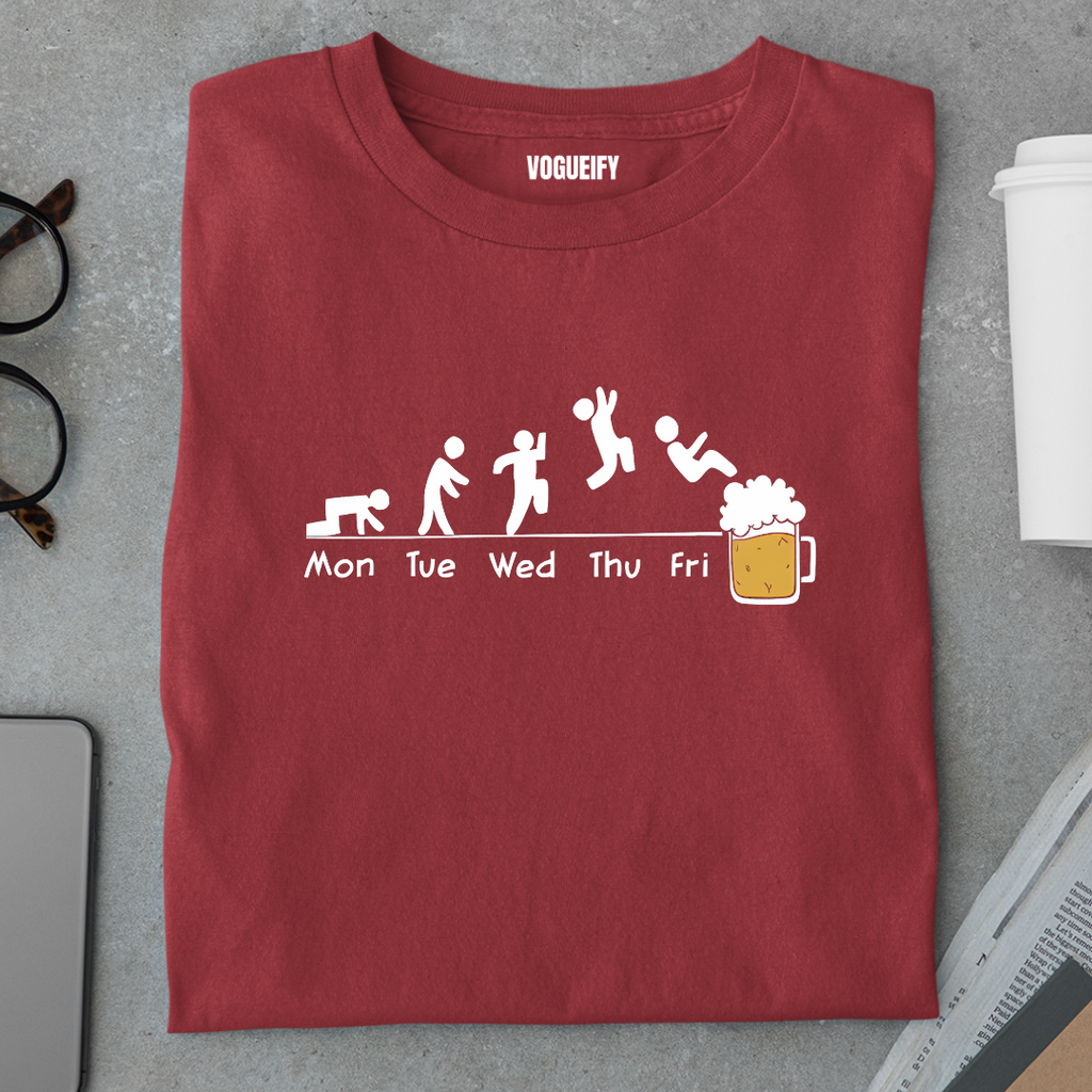 Jumping Into the Weekend Like Regular Fit Unisex Tee