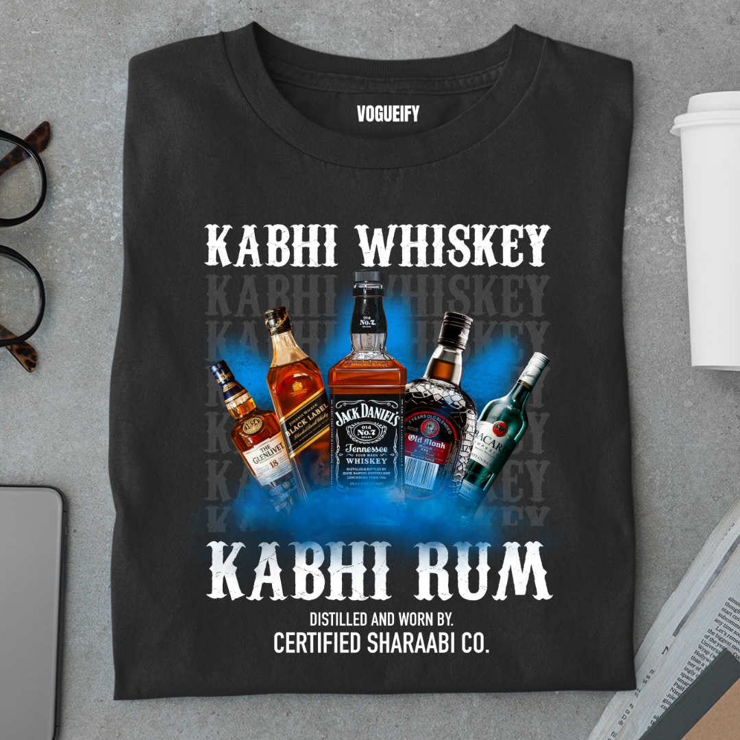 Kabhi Whiskey Kabhi Rum Blue Tee – Vogueify