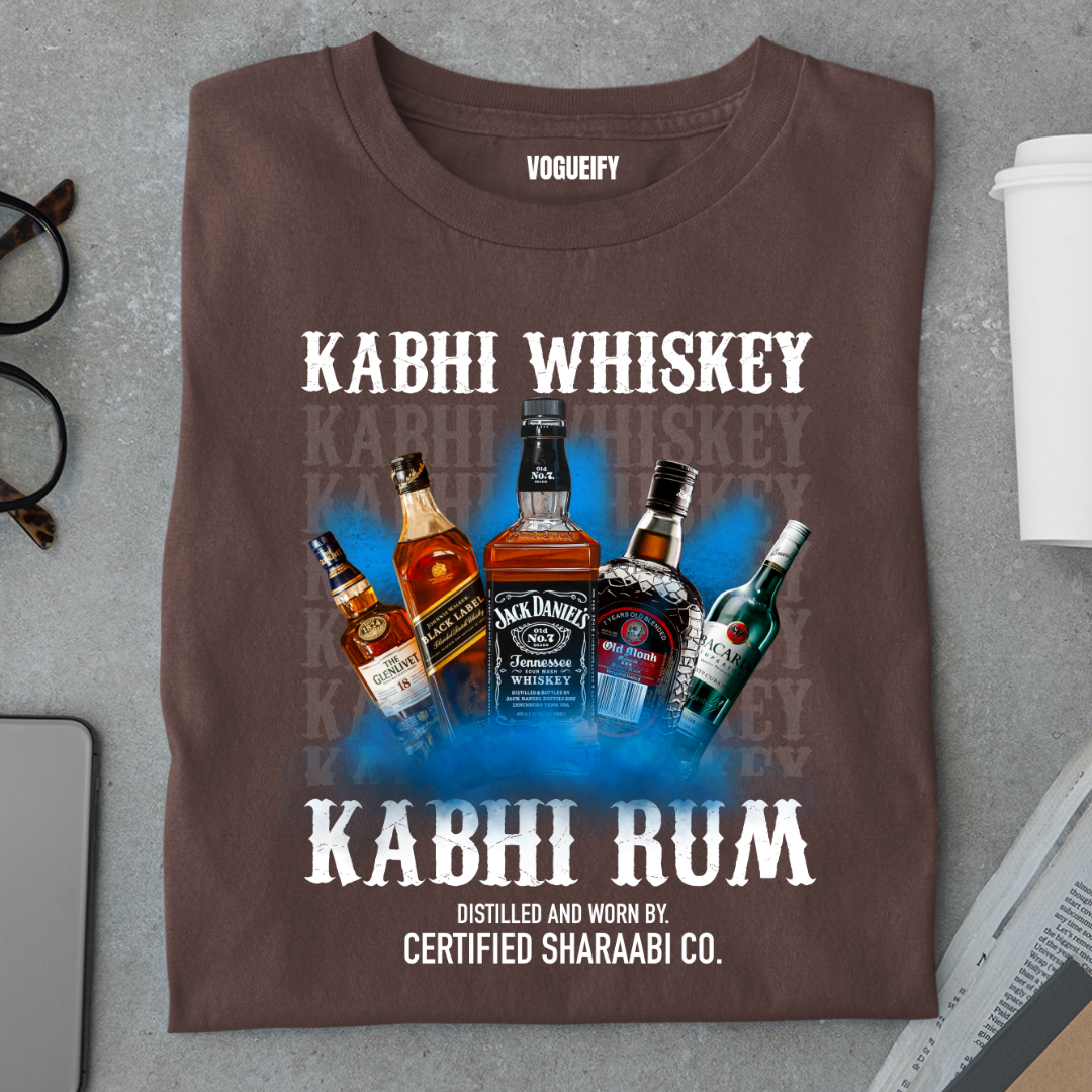Kabhi Whiskey Kabhi Rum Blue Tee