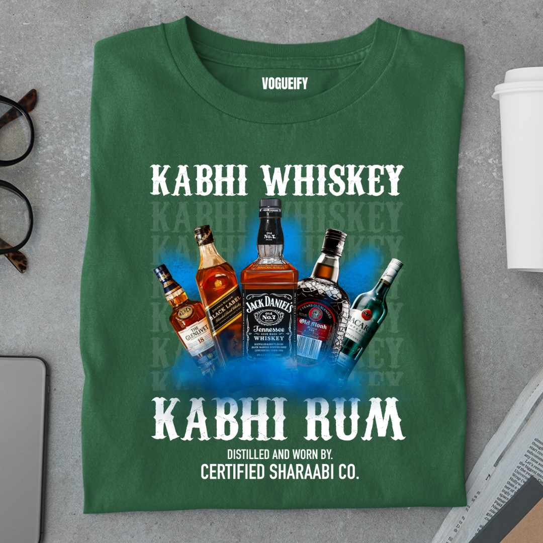 Kabhi Whiskey Kabhi Rum Blue Tee