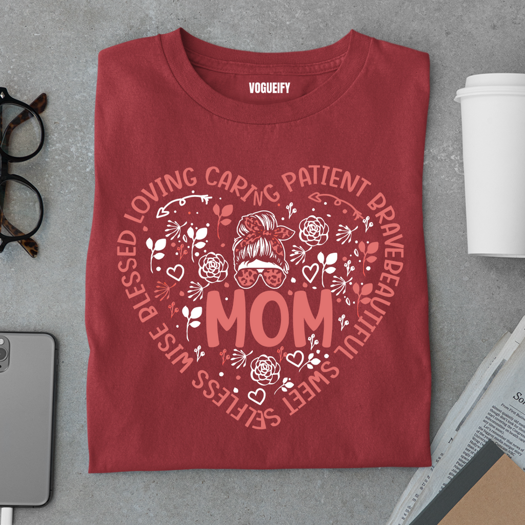 Loving Caring Patient Mom Tee