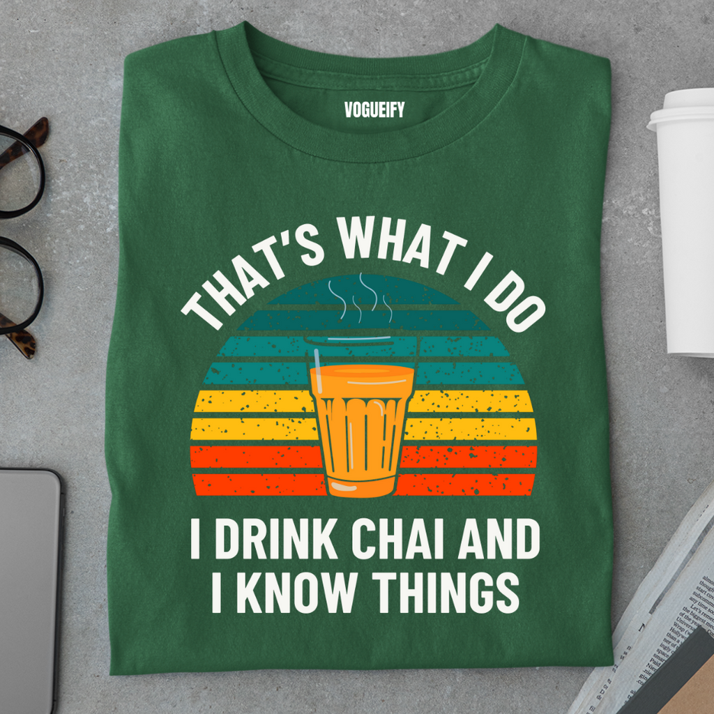 I Drink Chai and Know Things Tee