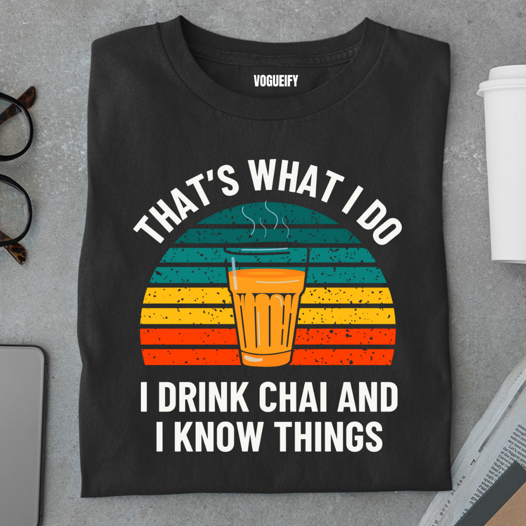 I Drink Chai and Know Things Tee
