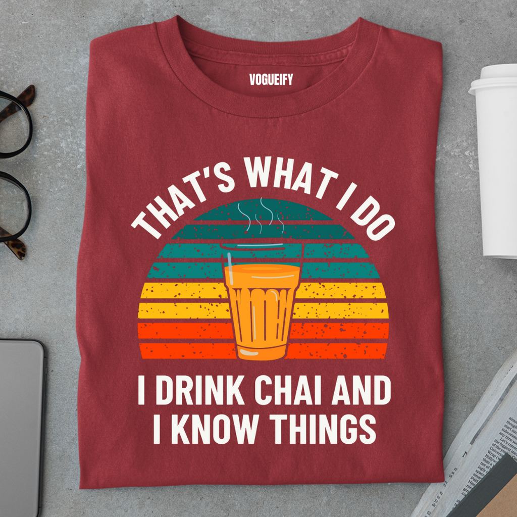 I Drink Chai and Know Things Tee