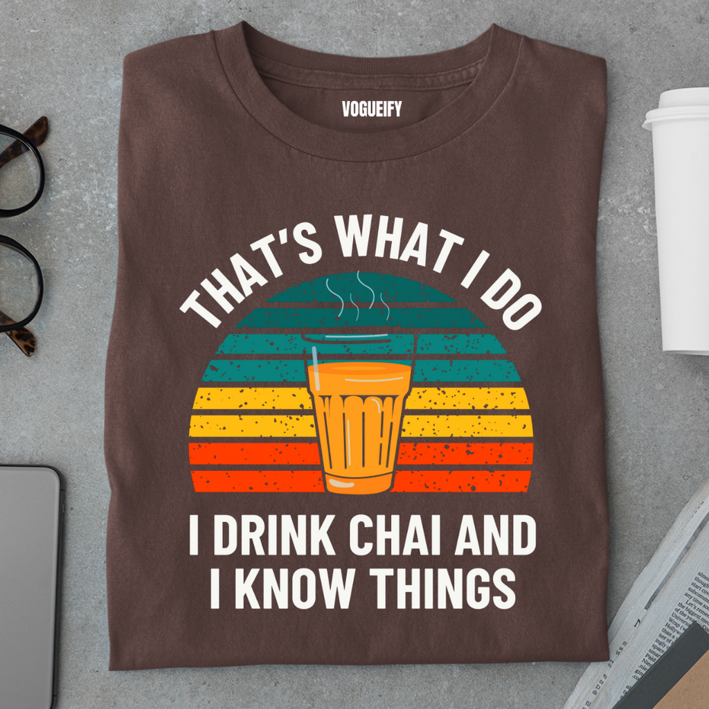 I Drink Chai and Know Things Tee