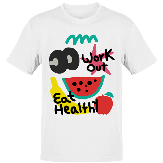 *Eat Healthy - Unisex Regular Fit Tee
