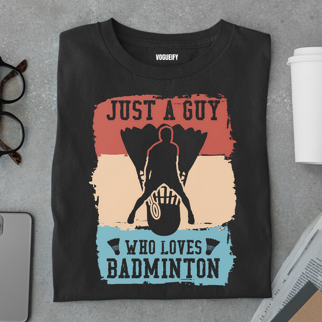 Guy Loves Badminton Tee