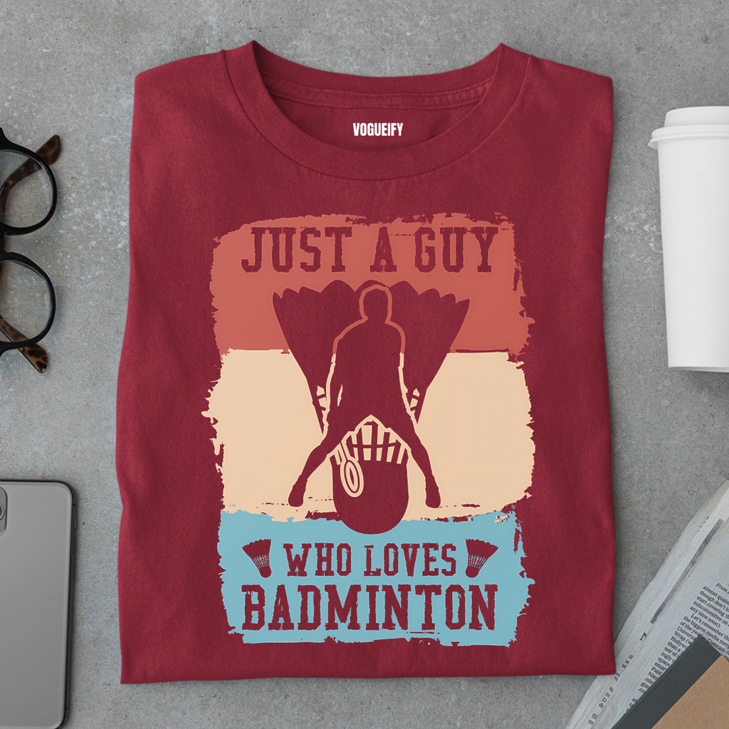 Guy Loves Badminton Tee