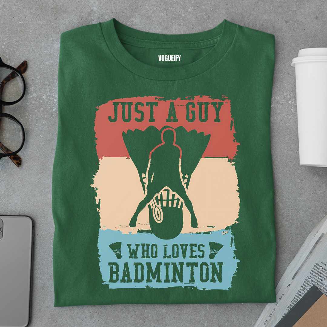Guy Loves Badminton Tee