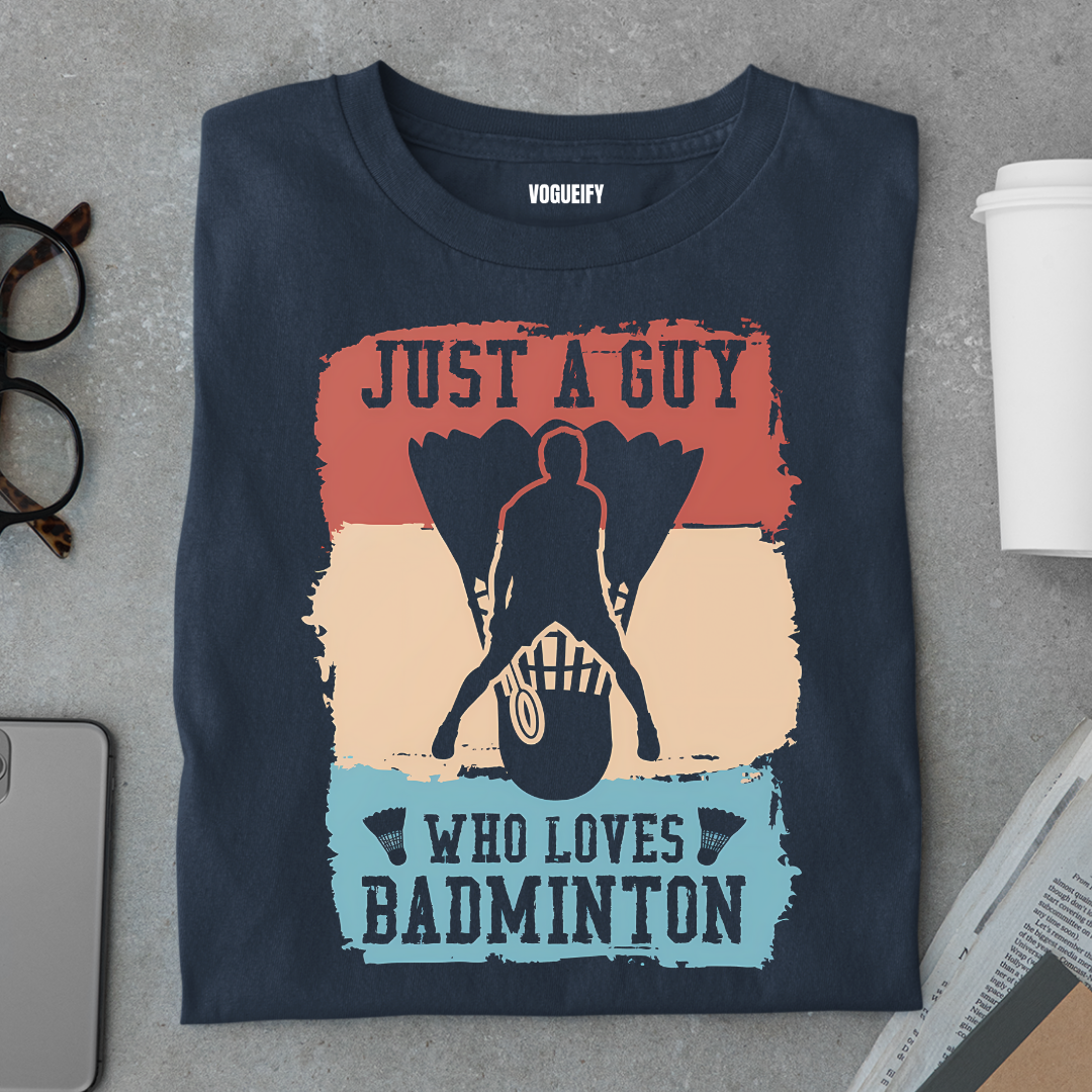 Guy Loves Badminton Tee