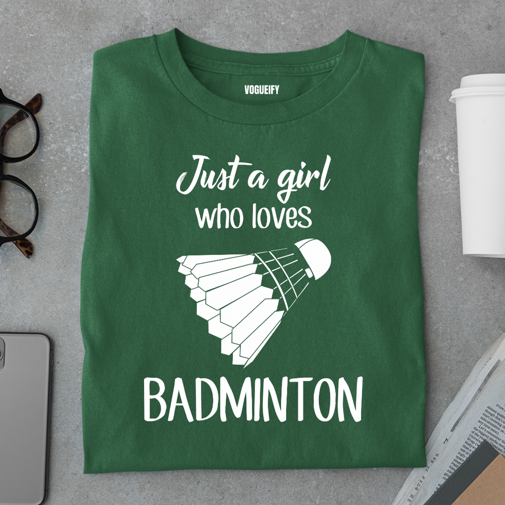 Girl Loves Badminton Tee