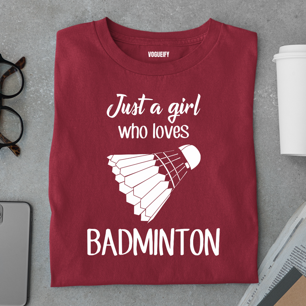 Girl Loves Badminton Tee