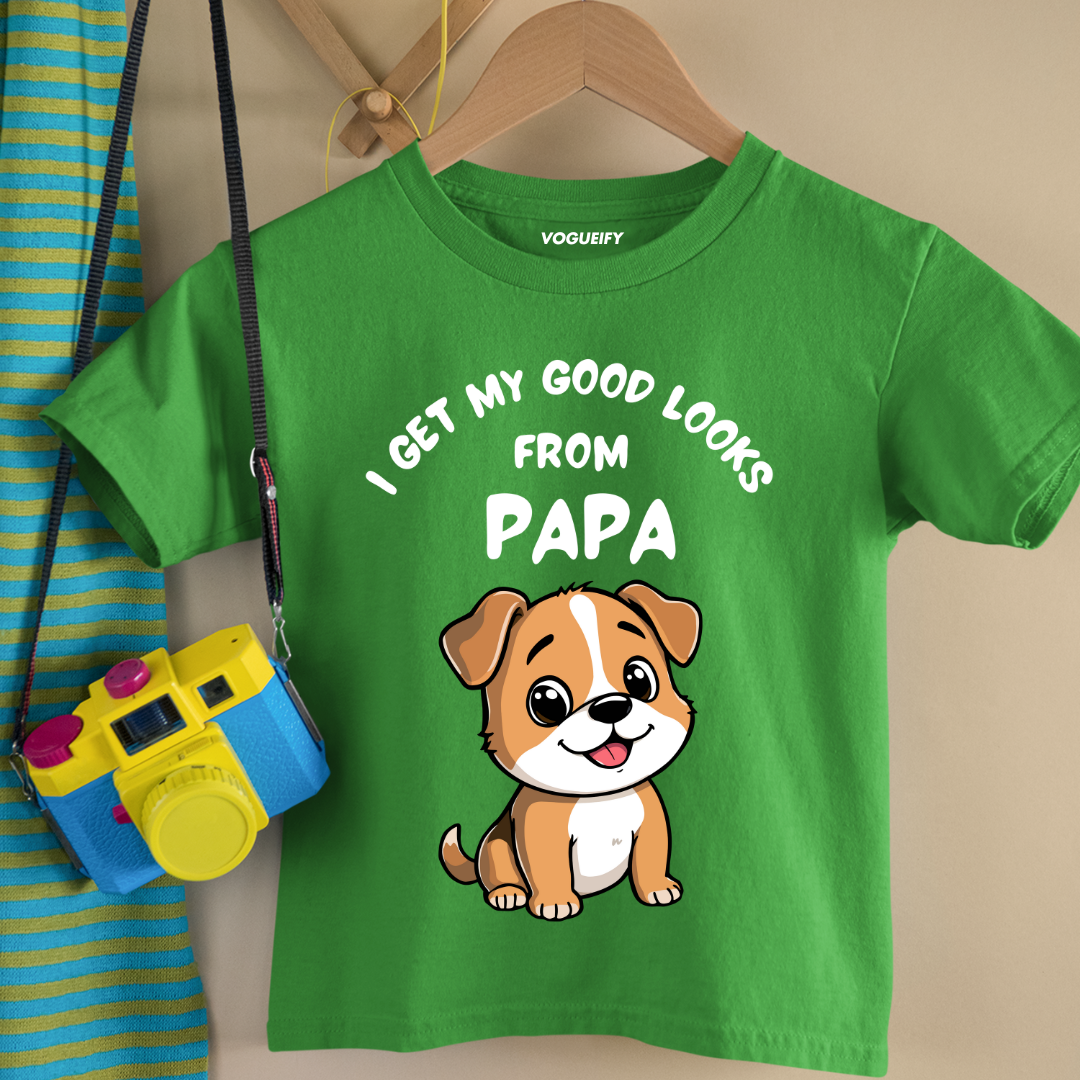 Good Looks From Papa Kids Tee