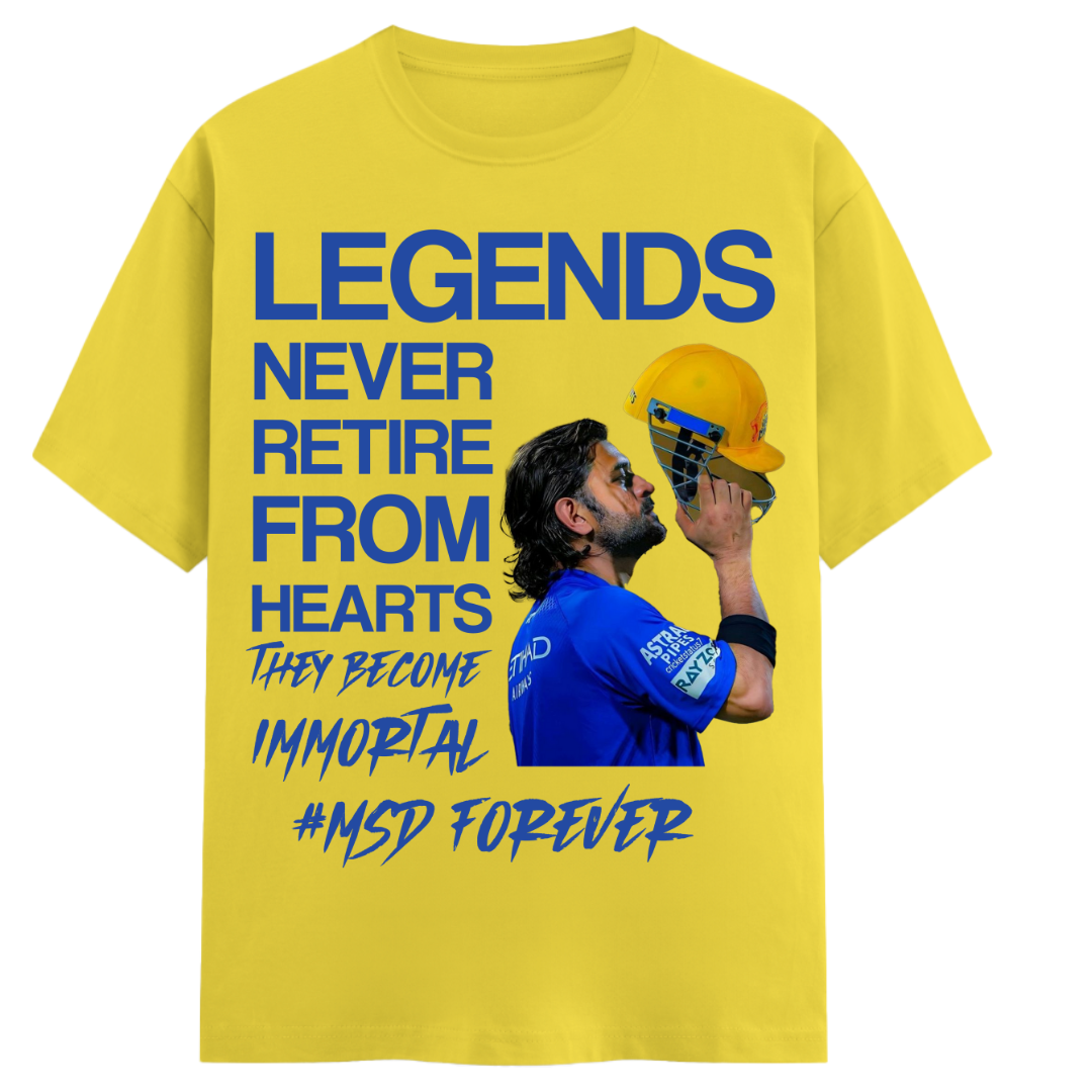 Legends Never Retire Regular Fit Unisex Tee