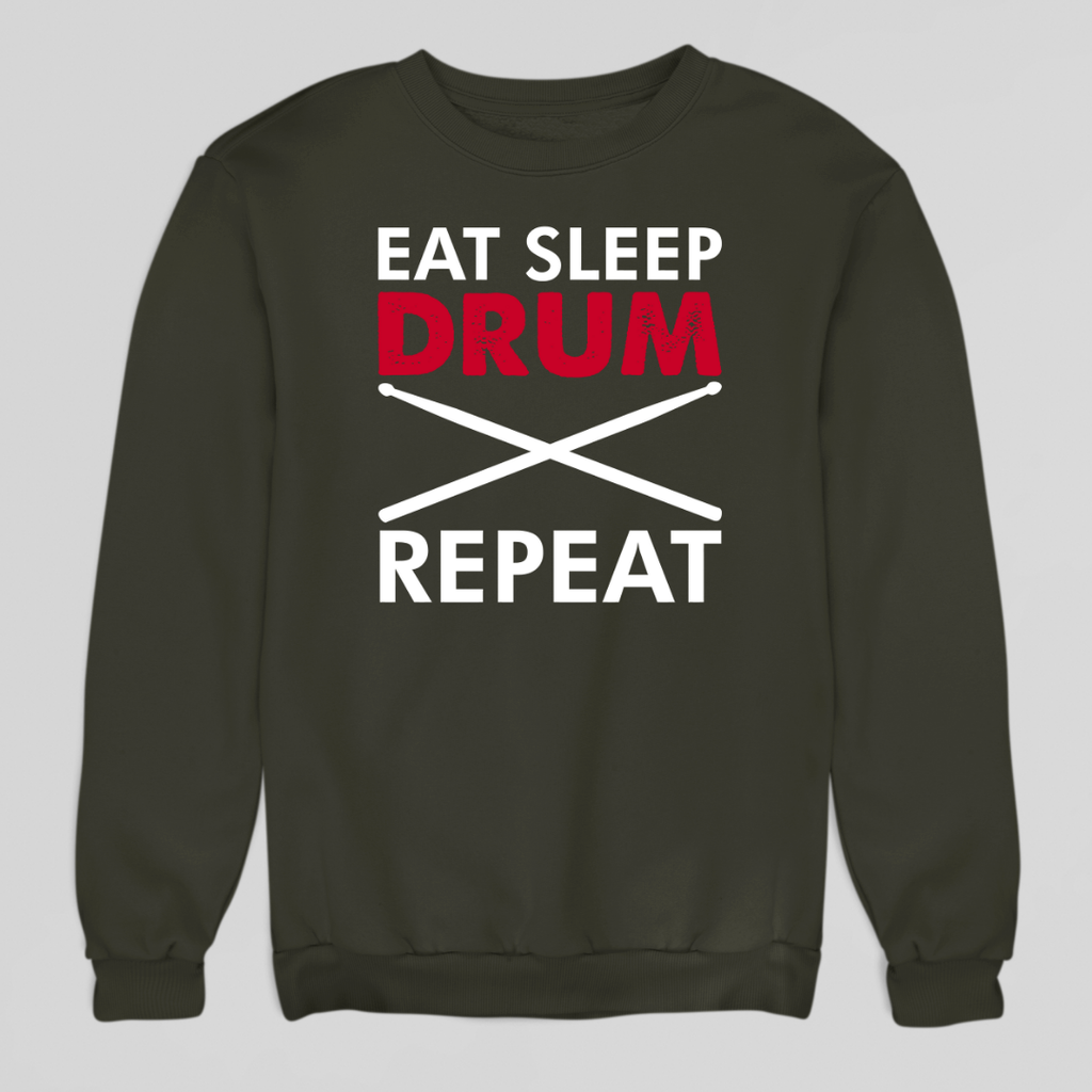 Eat Sleep Drum Repeat Sweatshirt