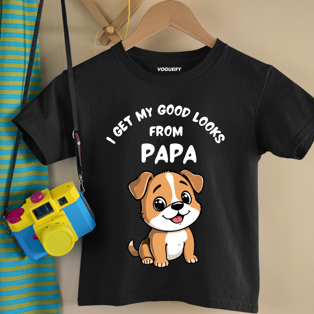 Good Looks From Papa Kids Tee