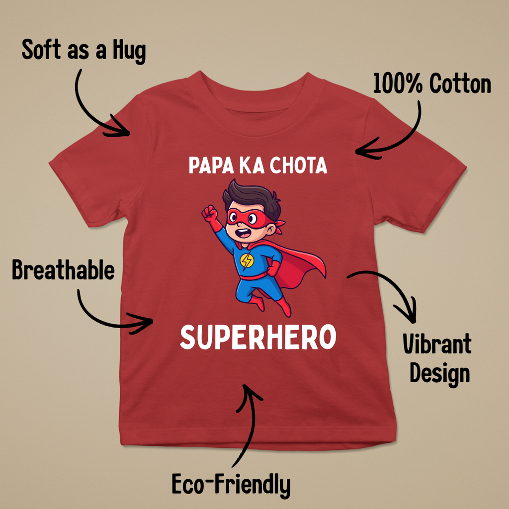 Papa Ka Superhero Kids Tee