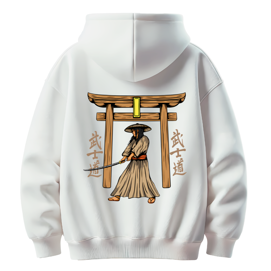 *Samurai - White Unisex Hoodie