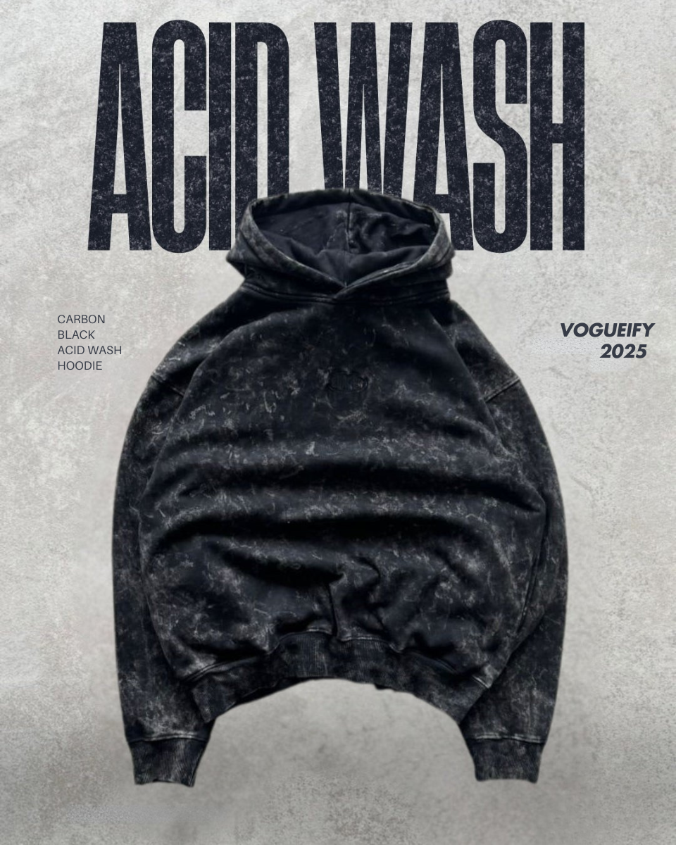 Carbon Black Acid Washed Hoodie