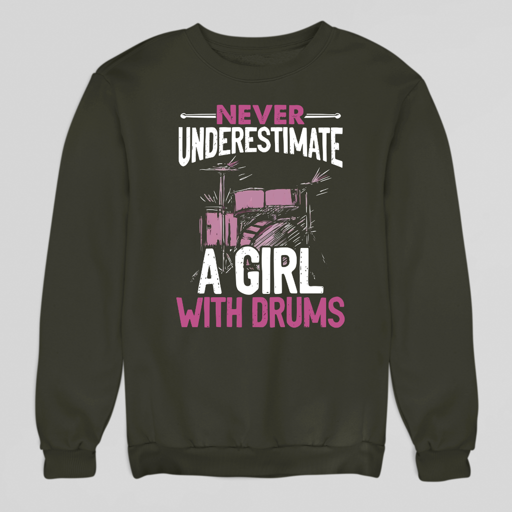 Girl With Drums Sweatshirt
